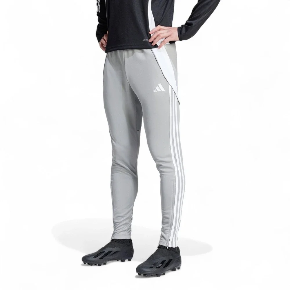Adidas Tiro 24 Training Pants Mens 2XLT‎ Gray White 3 Stripe Tapered Joggers NEW